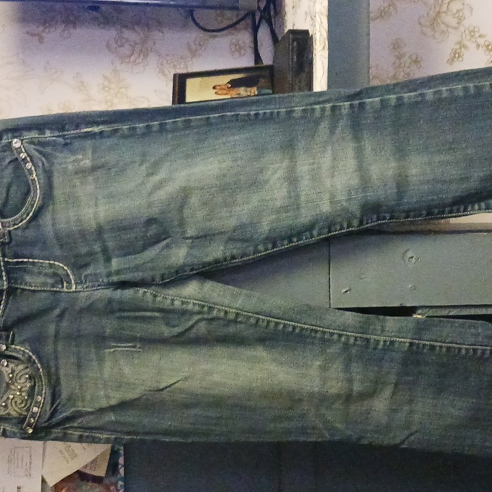 Women's Straight Leg Jeans - Blue